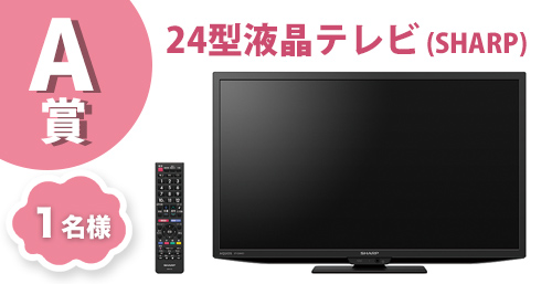 A賞、24型液晶テレビ（SHARP）
